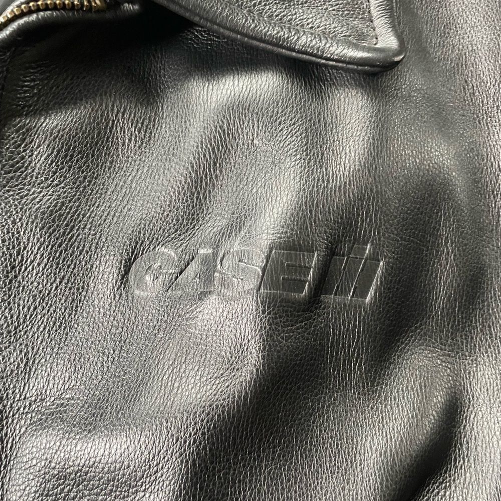 Rare- CASE Canyon outback leather Men's Black Leather Jacket 100 percent leather